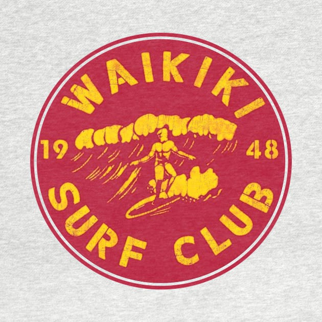 Waikiki Surf Club 1948 by MindsparkCreative